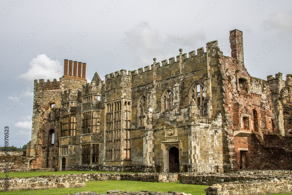 fortified manor house ruins at Cowdray West Sussex