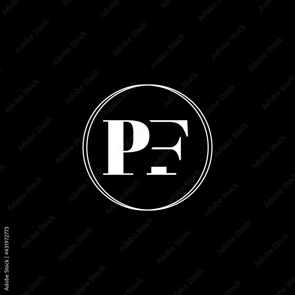 P F letter modern logo template. Abstract business PF letter logo or icon design. P F letter modern logo template. Abstract business PF letter logo or icon design.