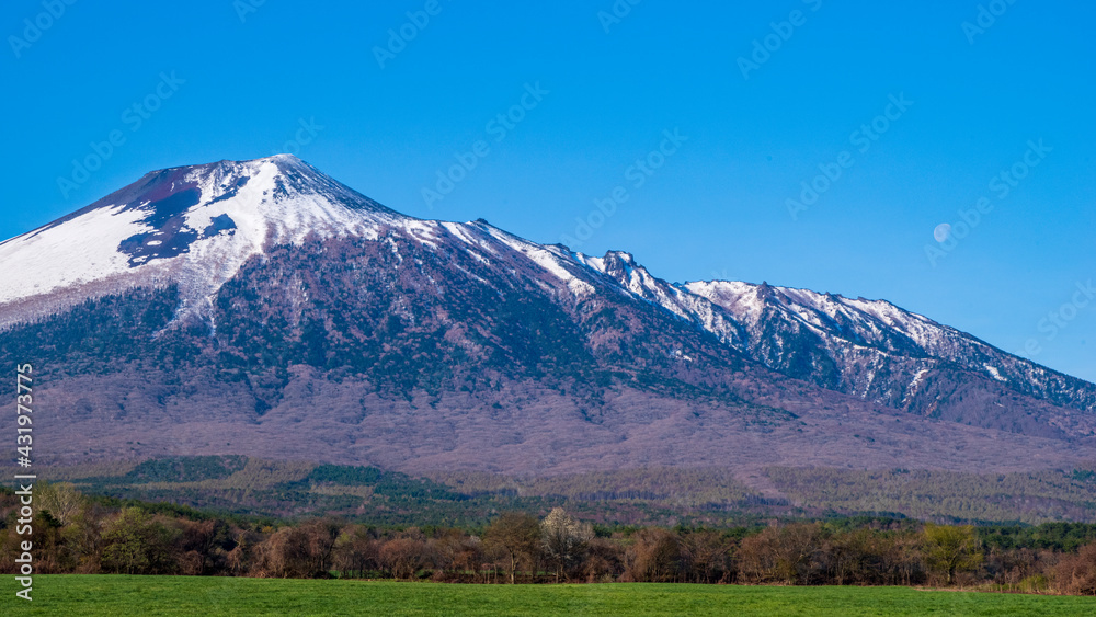 Fototapeta premium 岩手山と月