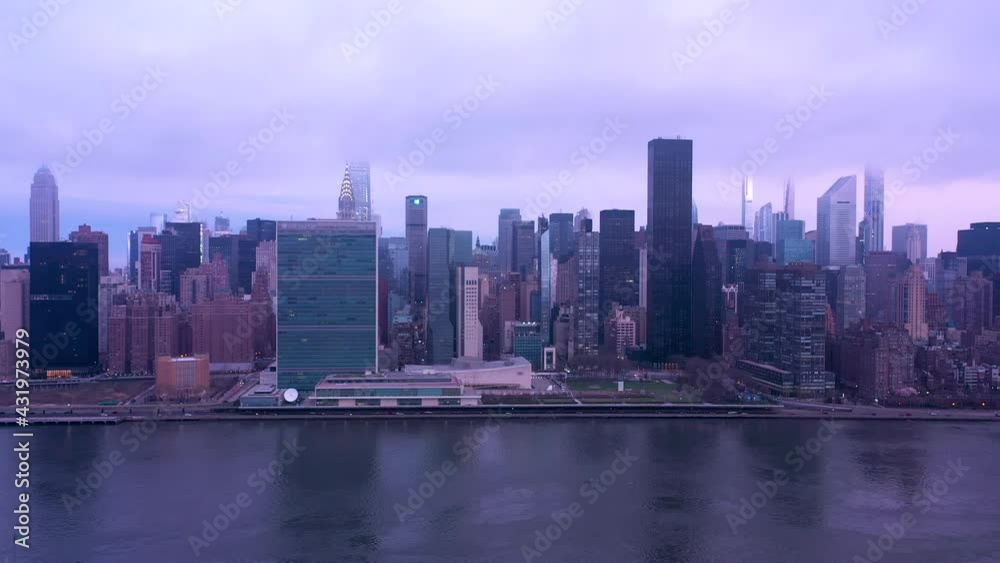 Aerial view of Midtown on an foggy morning Aerial view of Midtown on an foggy morning