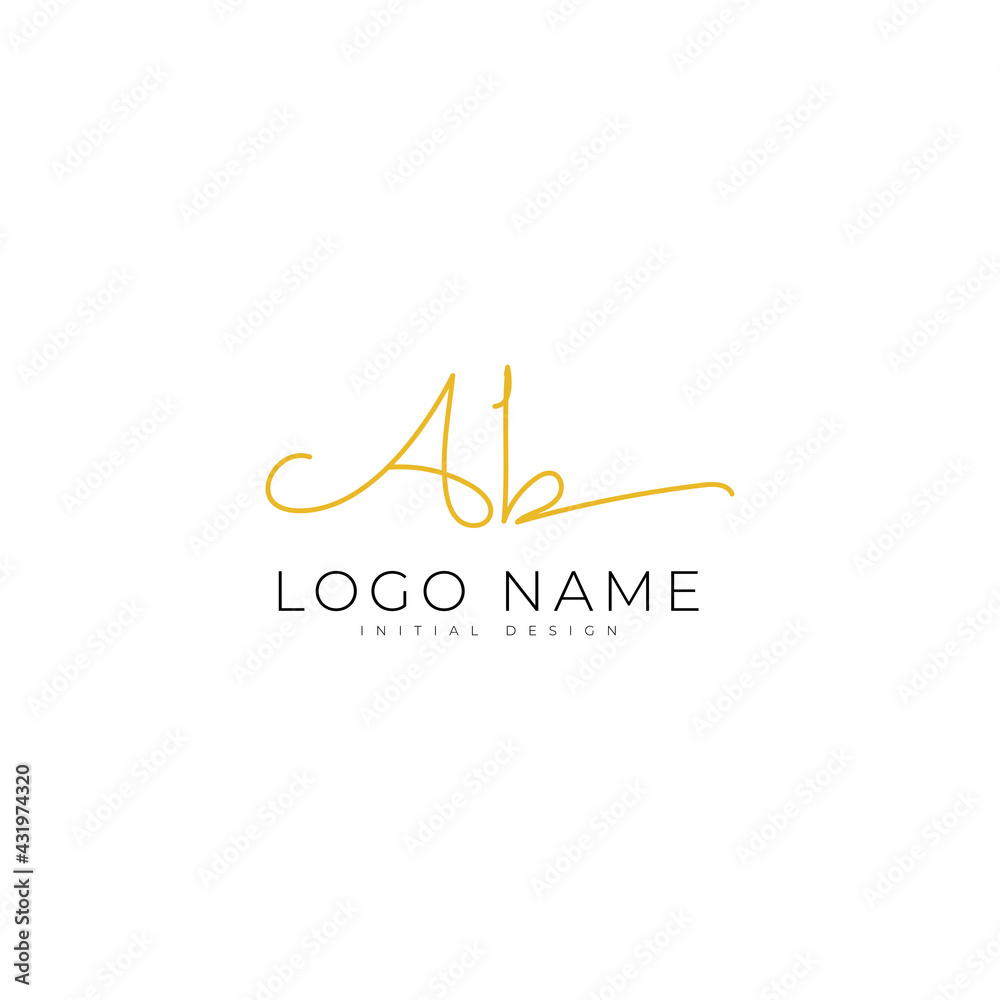 A B or ab initial handwriting logo template. signature logo concept. Hand drawn Calligraphy lettering illustration. A B or ab initial handwriting logo template. signature logo concept. Hand drawn Calligraphy lettering illustration.