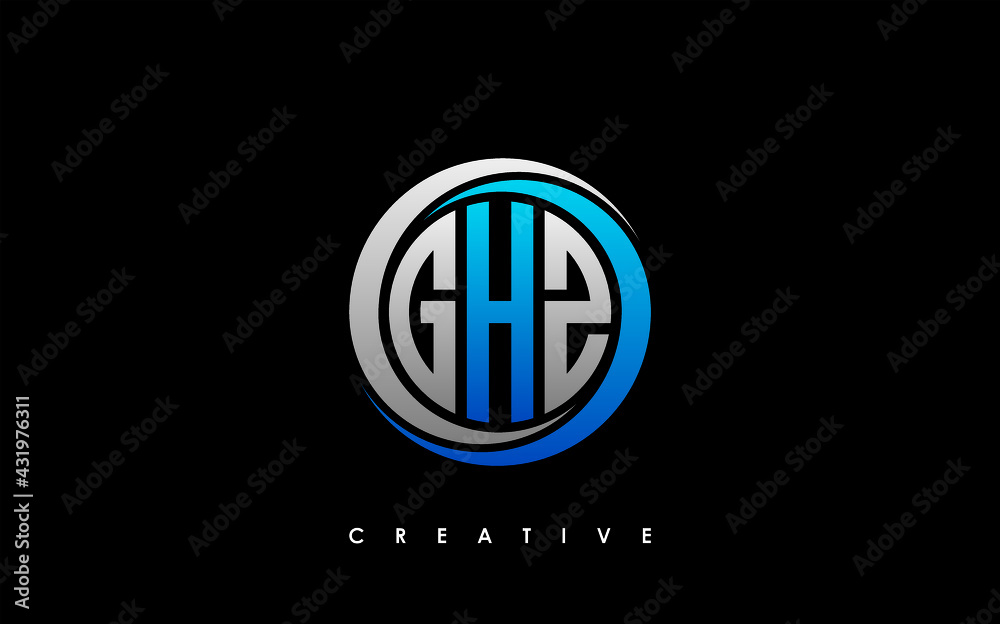 GHZ Letter Initial Logo Design Template Vector Illustration GHZ Letter Initial Logo Design Template Vector Illustration