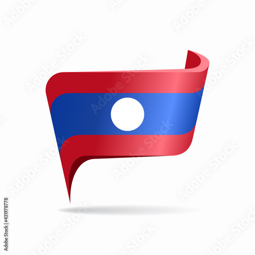 Laotian flag map pointer layout. Vector illustration. Free Download Laotian flag map pointer layout. Vector illustration. - GFXLoad
