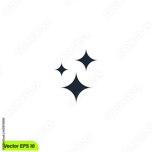 star sparkle icon vector illustration simple design element
