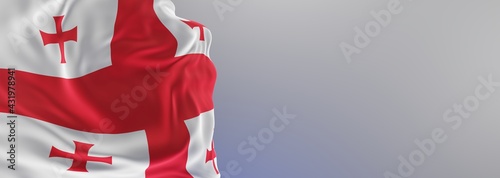 Konstfotografi Abstract Georgia Flag 3D Render (3D Artwork)