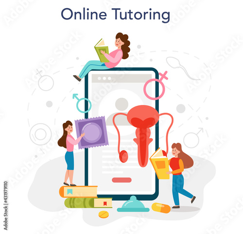 Sexual education online service or platform. Sexual health lesson
