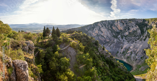 Croatia, Dalmatia, Imotski, Mountains surrounding Blue Lake
