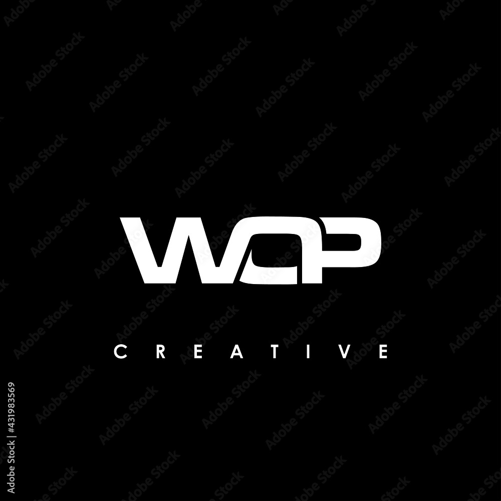 WOP Letter Initial Logo Design Template Vector Illustration