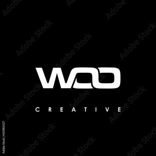 WOO Letter Initial Logo Design Template Vector Illustration