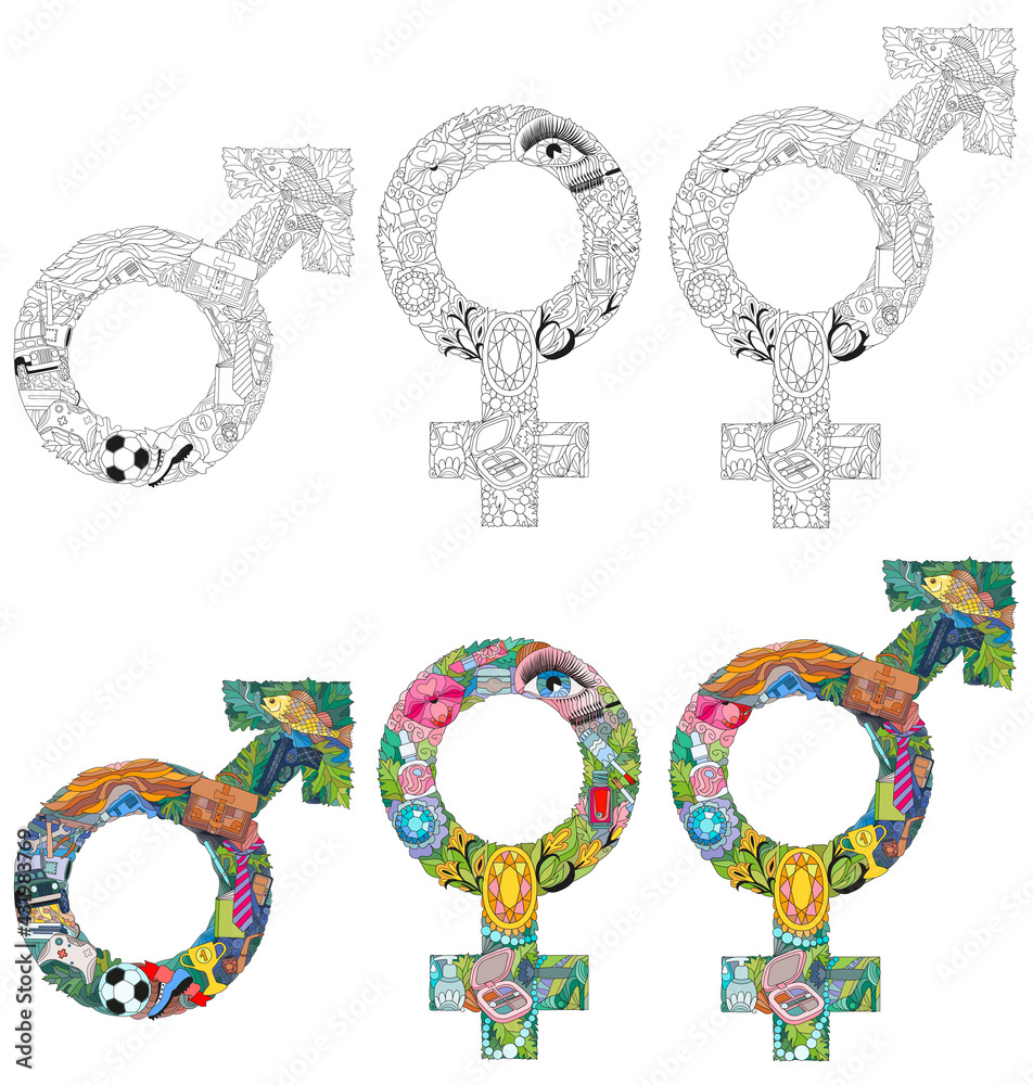 Symbol of Venus is a female gender sign. Mars is a male gender sign and ...