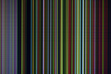 Colorful stripes on a broken LCD TV screen