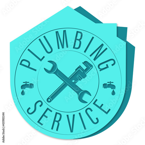 Repair and service plumbing water pipes symbol