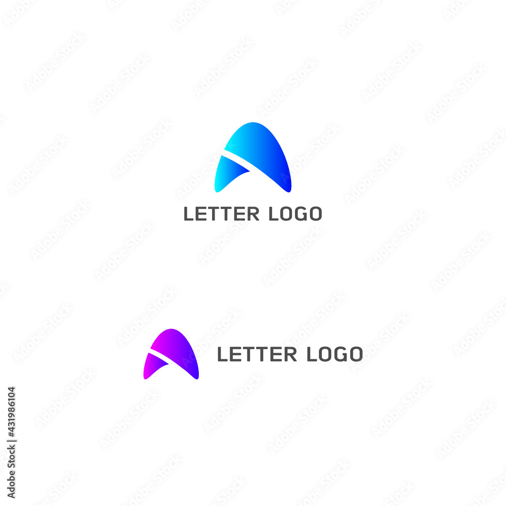 A letter modern logo template. Abstract business a letter logo or icon design. A letter modern logo template. Abstract business a letter logo or icon design.