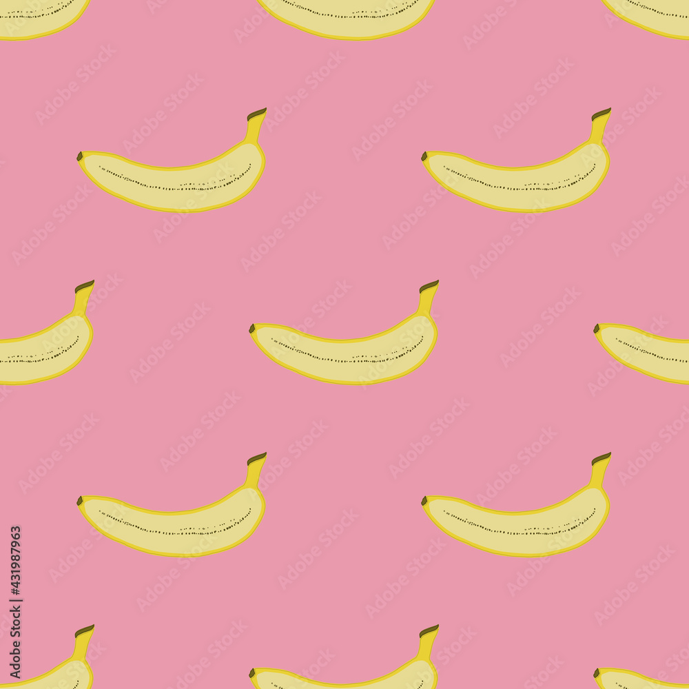 seamless pattern with banana on pink background seamless pattern with banana on pink background