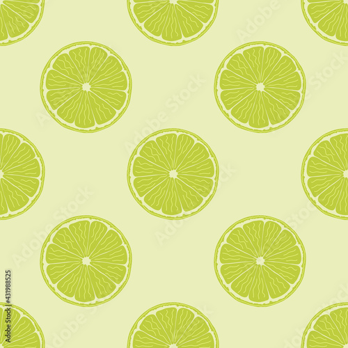 
seamless pattern with lime on a green background