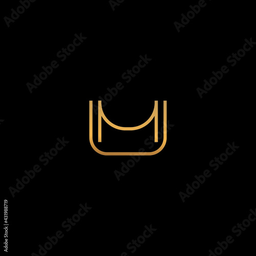 U M letter modern logo template. Abstract business MU letter logo or icon design. 
