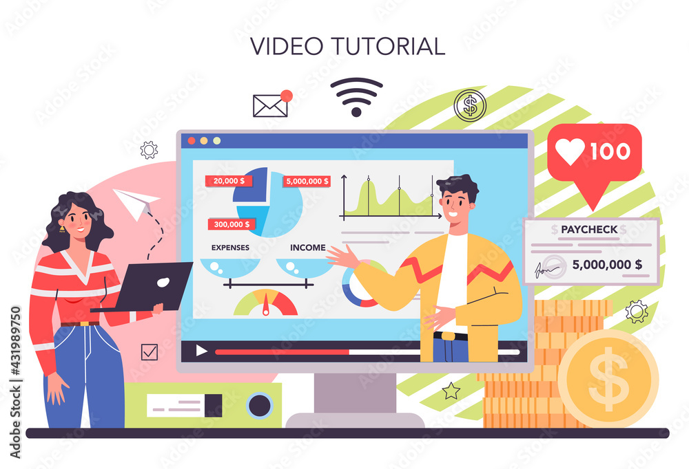 Making money online service or platform. Idea of business development Making money online service or platform. Idea of business development