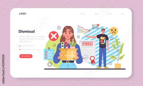 Personnel screening web banner or landing page. Business recruitment
