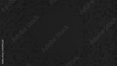 Circular collapsing brick floor (3D Rendering)