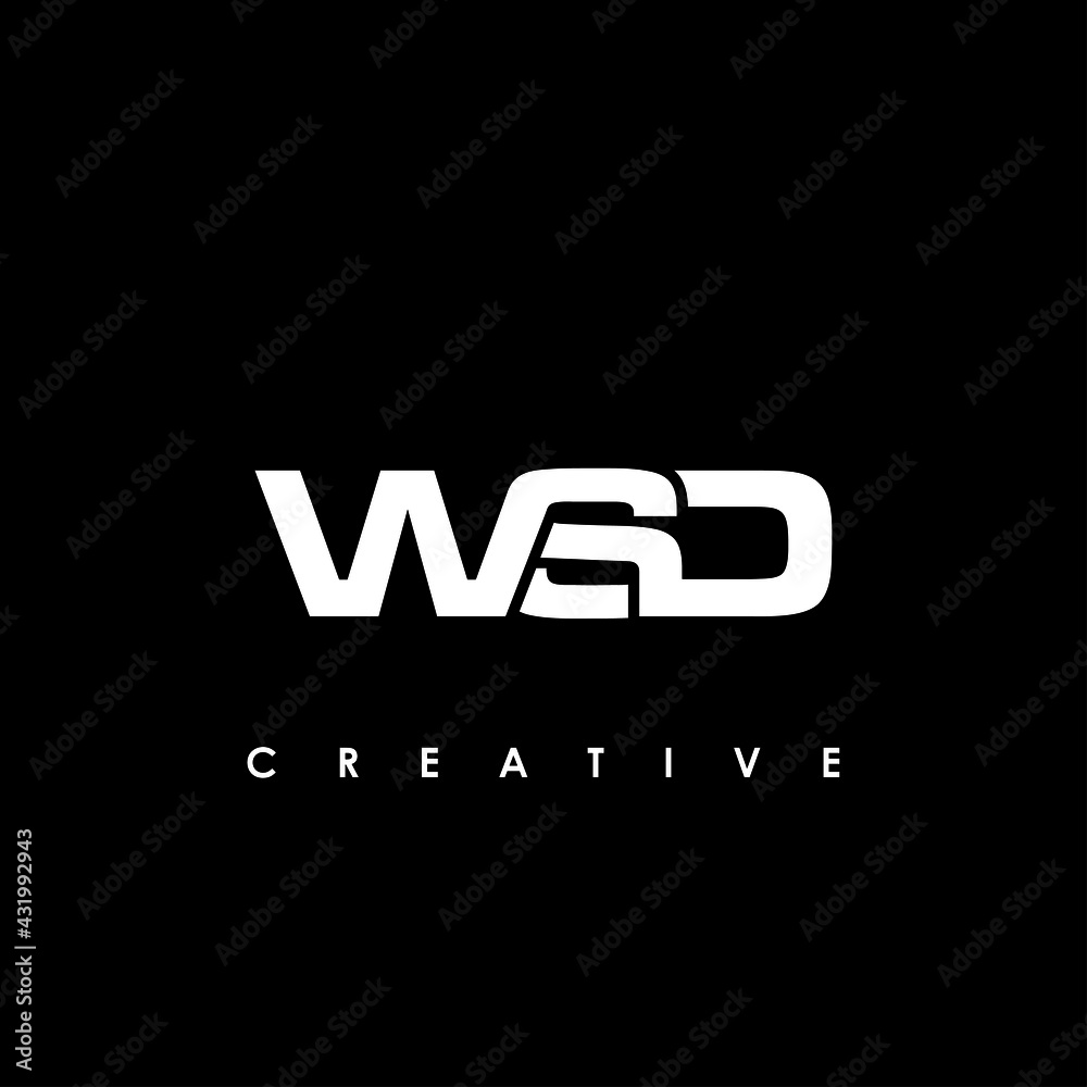 WSD Letter Initial Logo Design Template Vector Illustration