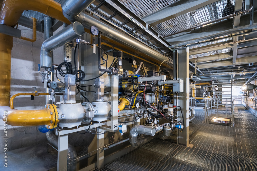 High power gas boiler burners in a power plant High power gas boiler burners in a power plant
