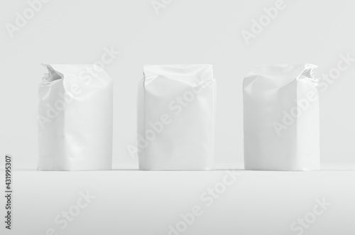 Blank Flour Sugar Package Mockup 3D Rendering