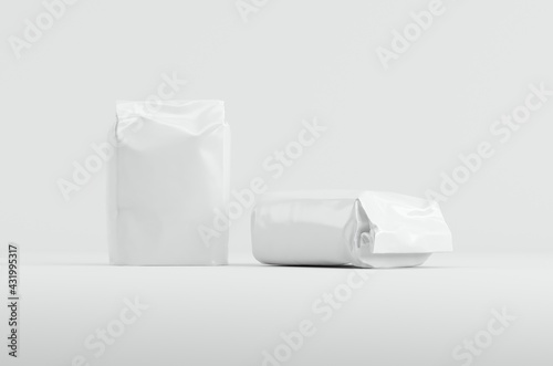 Blank Flour Sugar Package Mockup 3D Rendering