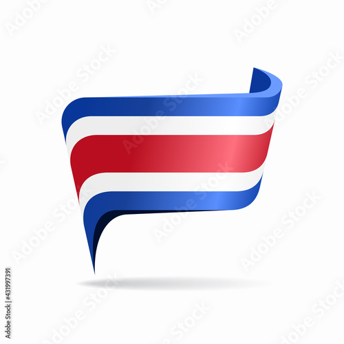 Free Download Costa Rican flag map pointer layout. Vector illustration. - GFXLoad