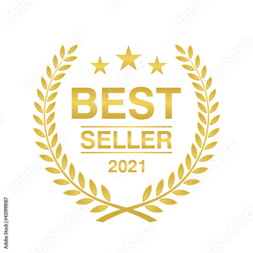 Best seller badge icon and logo design. Vector illustration.