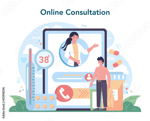 Doctor online service or platform. Healthcare, modern medicine