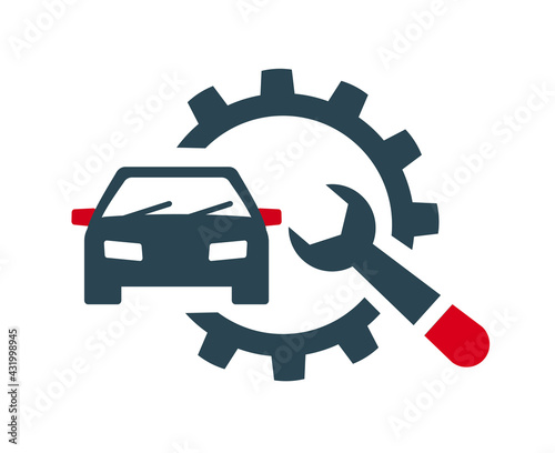 Vector icons, logos for car repair and maintenance and other repair work. Car service.	