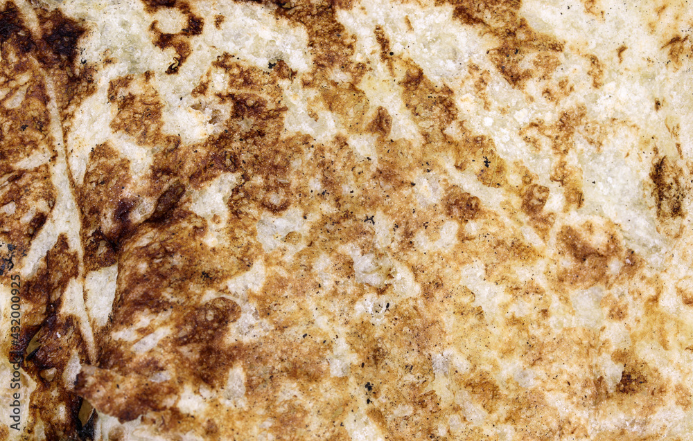 close-up of a slice of lavash bread