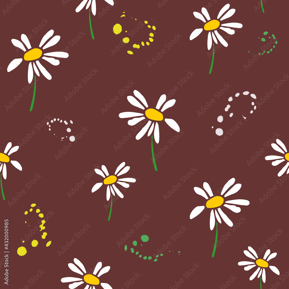 Obraz premium Seamless floral pattern with hand draw spring flower