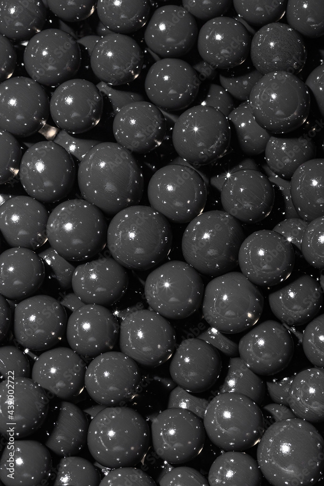 Decoration water balls hydrogel. Black orbeez background Stock Photo
