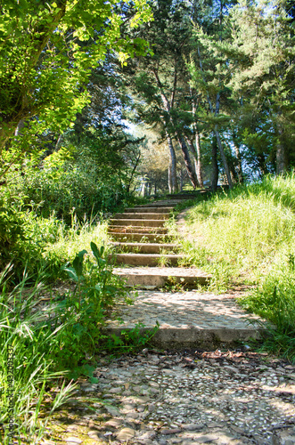 Escaleras en el parque y area natural de Fuente el Sol en Valladolid  Espa  a