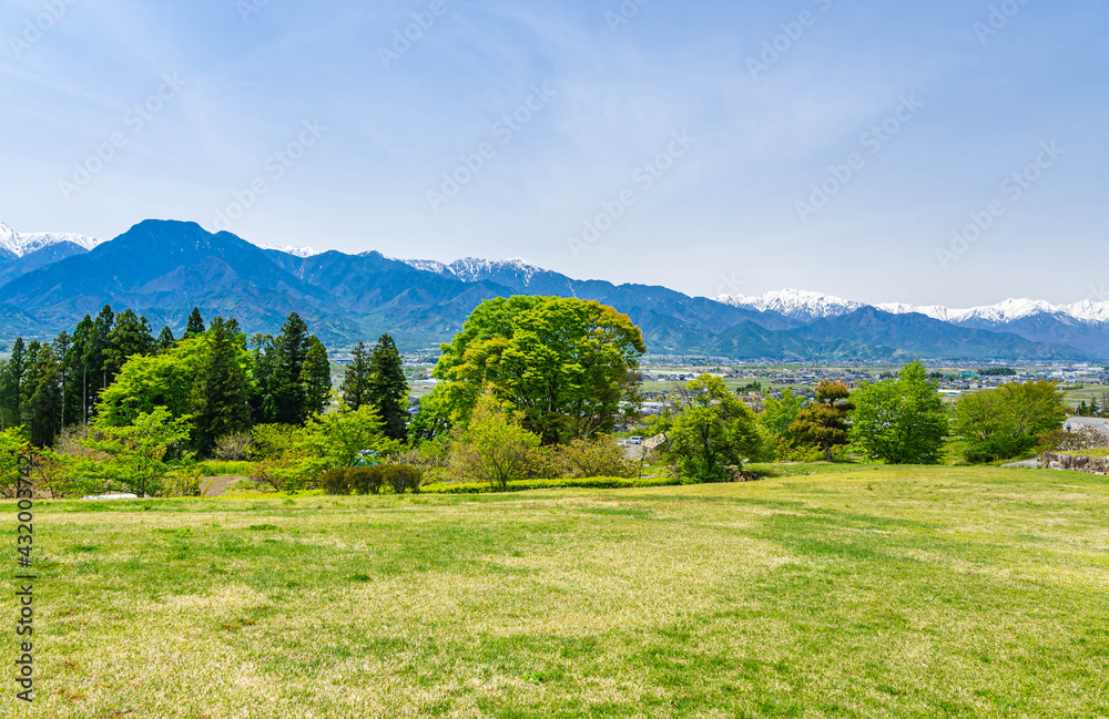 Naklejka premium 池田町 クラフトパークからの風景