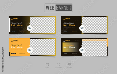 web banner for Bbq best fast food restaurant food