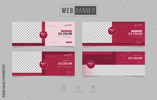 web banner for Healthy food vegetable Facebook cover