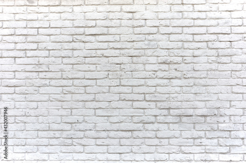 Wall texture of damaged pure white brick  direct view