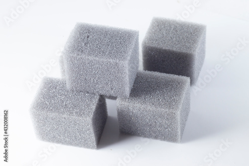 Industrial use cleaning sponge cubes