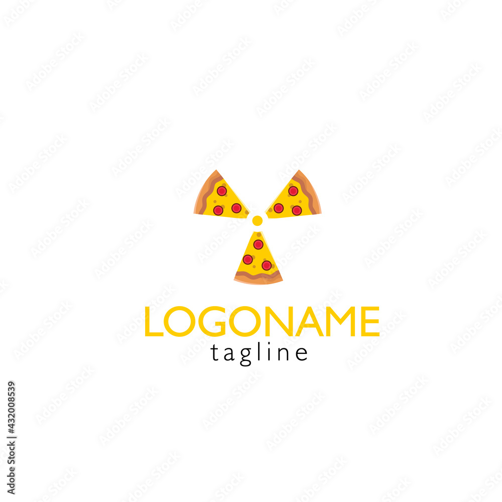 pizza shape pinwheel logo design pizza shape pinwheel logo design