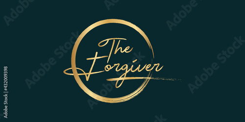 Golden Calligraphy 99 name of Allah. phrase The Fashioner . isolated circle brush.Golden Calligraphy 99 name of Allah. phrase The Forgiver . isolated circle brush.