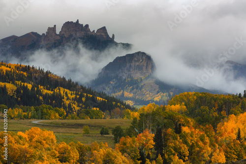 The Castles in Ohio Creek near Gunnison, Colorado, are a uniquely beautiful geological feature in the West Elk Wilderness Area.