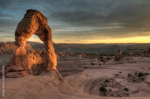 Sunset at Delicate Arch in Southern Utah's Arches National Park photo