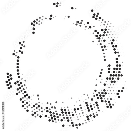 Halftone monochrome texture with dots. Circle, Zen. Minimalism, vector. Background for posters, websites, business cards, postcards, interior design.