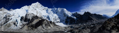 From the South Base of Everest you can see the Khumbu Ice Fall, one of the most dangerous parts on the Mountain.