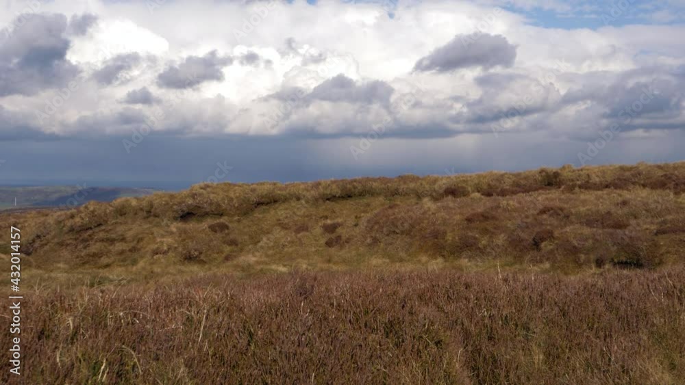 Yorkshire moorland against blue sky and clouds horizon Yorkshire moorland against blue sky and clouds horizon