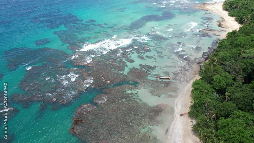 Caribbean Coast of Limon in Costa Rica -aerial views of Cocles, Punta Uva, Playa Chiquita and Puerto Viejo Caribbean Coast of Limon in Costa Rica -aerial views of Cocles, Punta Uva, Playa Chiquita and Puerto Viejo