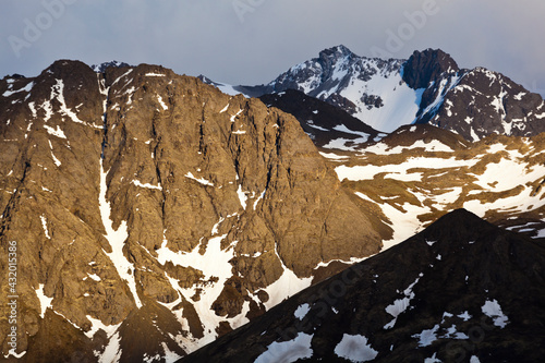 Cantata Peak at sunset in Chugach State Park, Alaska. photo