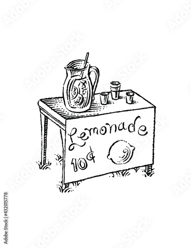 illustration of lemonade stand